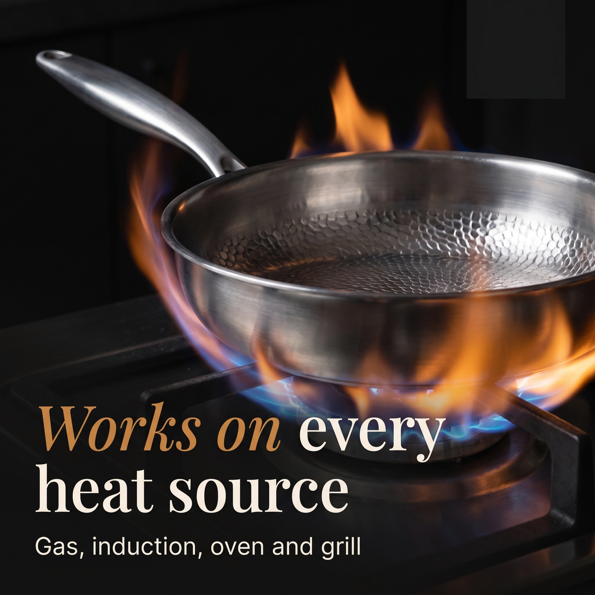 Hand-Hammered Titanium Pan